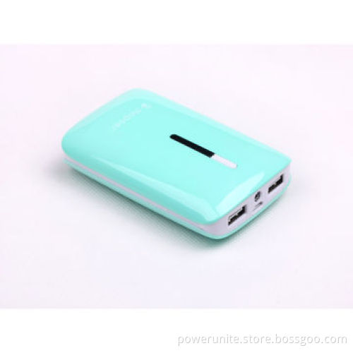 Dual USB port, high capacity portable battery charger for mobile phone 8,400mAh